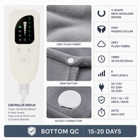 Châle chauffant en cèdre pour les épaules et le cou, enveloppement chauffant, compresse chaude, physiothérapie, 6 niveaux de réglage, doux, matelassé et en peluche