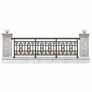 Panneaux de clôture galvanisés traités thermiquement en acier au zinc de 8 pieds pour garde-corps de porte de maison avec service de modélisation 3D - Product Image 4