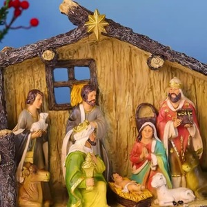 Adornos <span class=keywords><strong>de</strong></span> Resina para el Hogar Sagrado Witt, Casita <span class=keywords><strong>de</strong></span> <span class=keywords><strong>Nacimiento</strong></span> Navideña, Adornos Religiosos, Artículos Católicos Cristianos, Regalos <span class=keywords><strong>de</strong></span> Decoración para el Hogar - Product Image 3