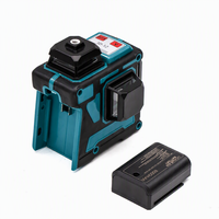 Niveau laser 12 lignes Teal avec support triangulaire, sac de transport, chargeur de batterie et lunettes de sécurité pour l'installation de carreaux – Vente en gros OEM