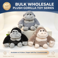 Peluche Gorille Douce avec Grand Sourire, Jouet en Peluche, Prix pour Machine d'Arcade de Centre Commercial, Article en Stock Direct, Cadeau