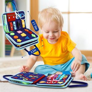 Cadeau de Noël et de Thanksgiving 2024, jouet éducatif Montessori pour enfants en bas âge, jouet en feutre, tableau d'activités silencieux, livres silencieux pour garçon et <span class=keywords><strong>fille</strong></span> - Product Image 2