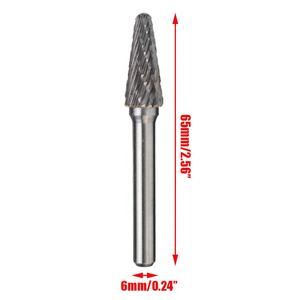 Fraise rotative en carbure de tungstène à tige de 1/4 pouces et 6mm, 1 pièce, mèche de gravure CNC pour outils électriques, accessoires de fraisage <span class=keywords><strong>rotatif</strong></span> - Product Image 3