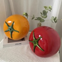 Lampe de table Tomate, Veilleuse d'ambiance pour chambre à coucher, Décoration intérieure, Cadeau, Ornement, Verre