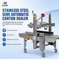 Machine à sceller les boîtes en carton semi-automatique réglable HEKON HK-5050G avec entraînement latéral gauche-droite pour commandes en gros