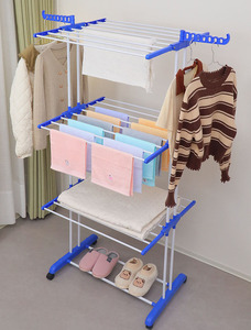 3 Layer Foldable Stand Clothes Drying Rack <strong>Hanger</strong> Dryer <strong>Storage</strong> Holders Towel Rack <strong>Organizer</strong> - Product Image 3