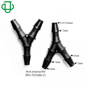 Raccord en T en polypropylène noir Y270BLP, type Y, 11,5 mm, 9,5 mm, connecteur à barbelures pour tuyau flexible en caoutchouc, eau, gaz - Product Image 2