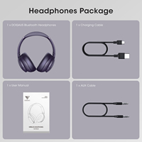 Auriculares Inalámbricos DOQAUS Life 4 con Bluetooth 5.4, Conexión Multidispositivo, Control por Voz con IA, Cable AUX para Uso Deportivo