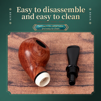 Porte-cigarette en bois Futeng, en bois de rose, avec chambre à fumée, laqué, classique, portable et réutilisable