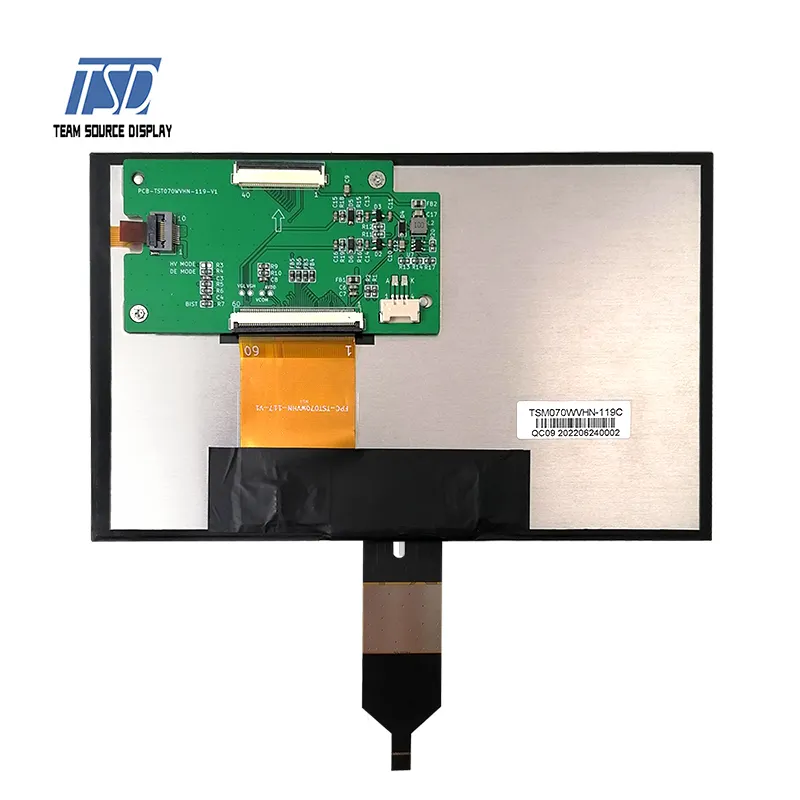 2024 Nieuwe 7.0 Inch Auto Video Achteraan Entertainment Lcd-Scherm Module 800xrgbx480 Resolutie Rgb 18 Bit Interface