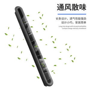 Cache-câble ovale en plastique noir anti-rayures pour bureau, guide de câbles de bureau, anneau décoratif pour le passage des câbles - Product Image 4
