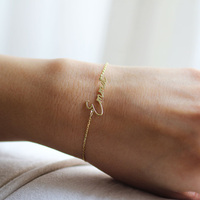 Bijoux faits à la main personnalisés bracelets de couples pour lui et son couple bracelets longue distance initiales bracelet lettre initiale