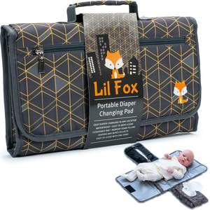 Free sample Custom Portable <b>Changing</b> <b>Mat</b> Kit with Waterproof Small Diaper Purse Bag Wet Wipe Dispenser <b>Baby</b> Diaper Clutch Bag - Product Image 5