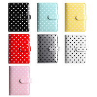 Agenda magnétique exclusif en cuir à pois imprimé UV, personnalisé A6, à feuilles mobiles, 100 feuilles, carnet de budget Macaron, classeur de trésorerie