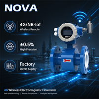 Débitmètre électromagnétique sans fil NOVA 4G, haute précision, capteur de débit de tuyau intégré pour les eaux usées