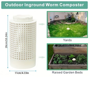 1 bac de compostage pour <span class=keywords><strong>vers</strong></span> de terre en PVC, gain de place, pour petits pots de fleurs et jardin, tube de compostage pour <span class=keywords><strong>vers</strong></span> de terre, pour l'entretien des jardins et des pelouses - Product Image 5