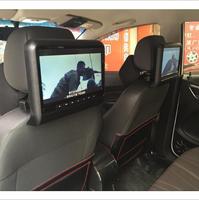 Moniteur d'appuie-tête universel pour voiture avec écran LCD de 9 pouces pour lecteur et système de divertissement arrière avec écran tactile, prise en charge USB et SD