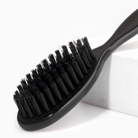Sikat Jenggot Pria Model Retro untuk Barber, Bulu Sikat Bulat Lembut dari Nilon Ionik, Alat Penata Rambut untuk Membersihkan Rambut Rusak, Gagang Plastik