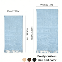 Oversized Custom Beach Towel with Embossed Jacquard & Tassel, OEKO-TEX Certified for Hotels & Resorts
