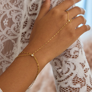 Elegant European Style Zircon <b>Bracelet</b> 18k Stainless Steel Bezel Setting Gift Jewelry - Product Image 2
