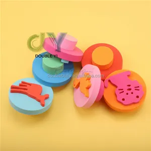 Wholesale Kids Drawing Tools Sponge Cartoon Stamp Set Children Toy Seal Round Stamp