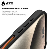 Étui de téléphone portable ATB 2-en-1 antichoc TPU+PC avec design uni électro-plaqué pour 15 Plus et 14 Pro Max