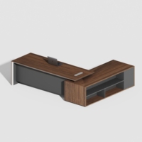 Bureau de direction en forme de L moderne LIWEI, design ergonomique en bois personnalisé, multifonction, table de patron haut de gamme
