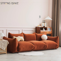Trois places maison minimaliste Simple moderne salon meubles hôtel petit appartement salon tissu Vintage canapé pour salon