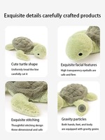 Nouvelle peluche réaliste en forme de tortue lestée, vente en gros personnalisée pour les cadeaux d'anniversaire des enfants, apaisante pour le sommeil