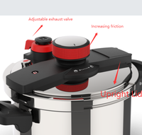 Autocuiseur en acier inoxydable de grande capacité de 22cm Caractéristiques de cuisson rapide écologiques