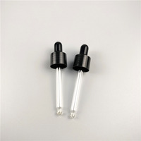 ODM 18 410 compte-gouttes de couverture d'huile essentielle avec bouchon en plastique d'ampoule noire de pipette en verre