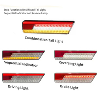 Nouveau 2024 Hongjin MK-T86 Feu arrière multifonctionnel personnalisé 40W 10-30V Garantie 12 mois Ambre/Rouge/Blanc pour Camion Remorque