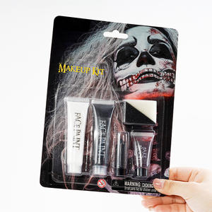 Черно-белая краска для лица Хэллоуин вампир поддельная кровь и аппликатор SFX макияж набор с <span class=keywords><strong>Black</strong></span> - Product Image 1