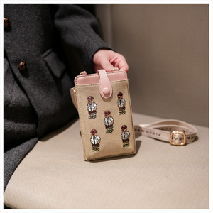Redwiny tela ricamo orso <span class=keywords><strong>serie</strong></span> di stampa quotidiana nuova graziosa borsa a tracolla con bellissimo prezzo del telefono cellulare custodia per le signore - Product Image 5