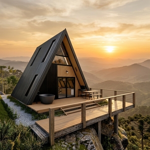 <span class=keywords><strong>Bungalow</strong></span> Modulare Prefabbricato in Legno Triangolare, Fornitura Diretta dalla Fabbrica, Cabina in <span class=keywords><strong>Vendita</strong></span> per Glamping e <span class=keywords><strong>Campeggio</strong></span> - Product Image 2