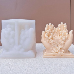Moule en silicone TangChu pour bougie religieuse, Jésus et la Sainte Famille dans les mains, moule 3D DIY pour bougie, décoration d'intérieur, moule pour bougie parfumée, résine - Product Image 4