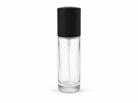 Flacon pulvérisateur de parfum en verre transparent 10ml 15ml 20ml, atomiseur de parfum cylindrique vide avec capuchon doré, argenté, blanc ou noir, cosmétique, 100 pièces