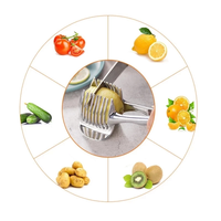 Alat Dapur Praktis Pemotong Bawang Stainless Steel Pemotong Kentang Tomat Pemotong Sayur Buah Aksesoris