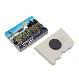 Custom Israel Souvenir <b>Fridge</b> Jerusalem Refrigerator Souvenirs Gifts 90*65Mm Tin With Adhesive Magnet - Product Image 5