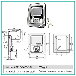 Cerradura de Seguridad para Caja de Herramientas de Vehículos, de Acero al Carbono de Alta Resistencia, con Llave, para Camionetas y Camiones - Product Image 6