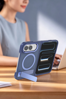Coque de téléphone souple avec support magnétique circulaire pour iPhone Duo, résistante à l'huile, sans fil, sélection de couleurs, bordure assortie