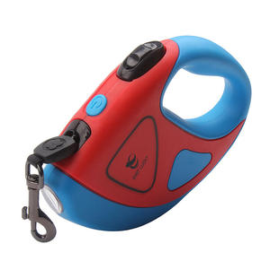 Vendedor superior logotipo personalizado retráctil <span class=keywords><strong>Nylon</strong></span> mascota perro correa de lujo automático LED patrón sólido hecho aleación poliéster plástico-venta al por mayor - Product Image 3