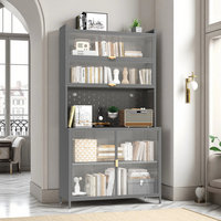 Armoire de cuisine moderne et compacte en métal avec 5 étagères spacieuses, imperméable et durable pour les petites cuisines et les appartements