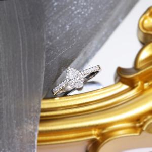 Anillo de Compromiso Personalizado, Joyería Fina, Oro Sólido de 14k, Moissanita de 0.5 Quilates en Forma de Pera, Anillo de Compromiso y Boda para Mujer - Product Image 5