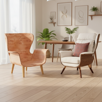 Fauteuil lounge en contreplaqué moulé de style moderne FC-9002 pour la maison, l'hôtel, le hall, le salon, la zone de réception
