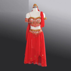 Rojo 2 piezas con tocado profesional La Bayadere Nikiya templo destrucción variación bailarina traje de Ballet español - Product Image 1