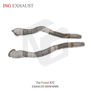 ท่อไอเสียสแตนเลส ING แบบ High-Flow พร้อมแผ่นกันความร้อน สำหรับ <span class=keywords><strong>Ferrari</strong></span> <span class=keywords><strong>812</strong></span> ติดตั้งง่ายแบบ Direct Bolt-On เพิ่มประสิทธิภาพการขับขี่ ขายส่ง - Product Image 4