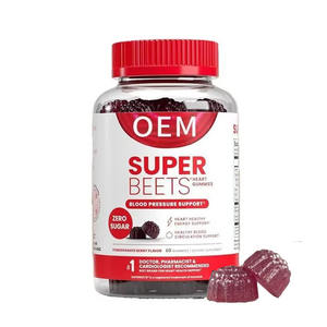 Gomitas de Suplementos Herbales Super Beets Heart, Gomitas con Sabor a Granada, Procesamiento OEM Personalizado - Product Image 1