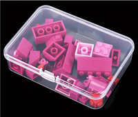Boîte en plastique PP de haute qualité, haute transparence, pour emballage et stockage en petites séries, 105 mm * 75 mm * 25 mm
