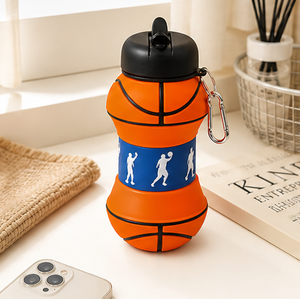 Borraccia Pieghevole in Silicone da 550ml a Forma di Pallone da Calcio per Sport <span class=keywords><strong>e</strong></span> Viaggi - Prezzo all'Ingrosso - Product Image 5